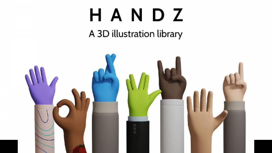 HANDZ - A 3D illustration library