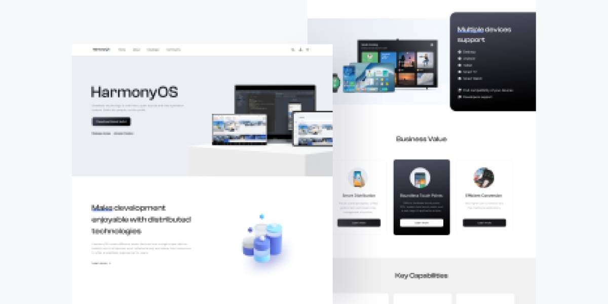 HarmonyOS Redesign - Landing Page Exploration Figma Template