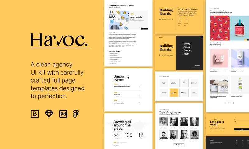 Havoc Agency UI Kit & Web Templates Figma Free Download