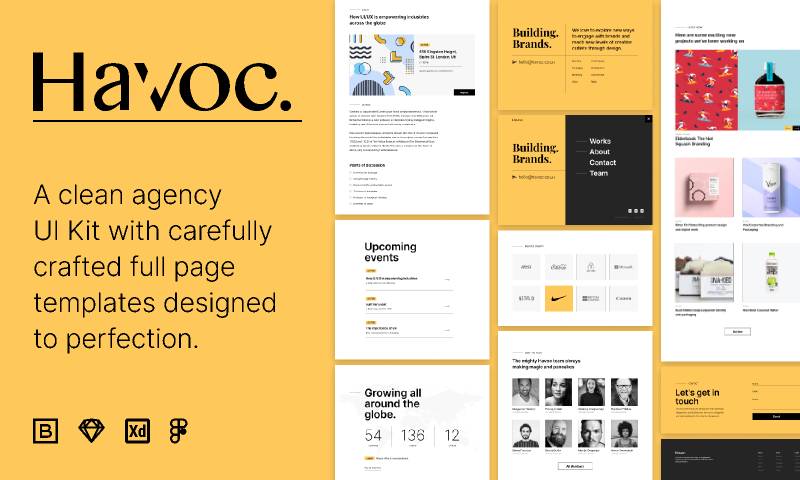 Havoc Agency Web Templates - Figma