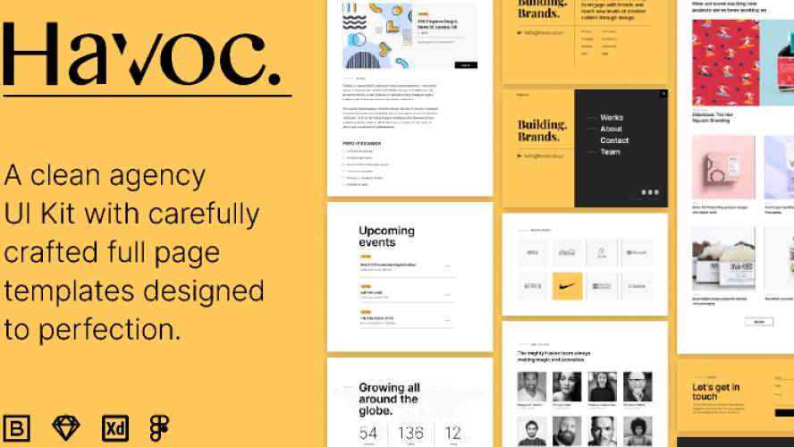 Havoc Agency Web Templates - Figma