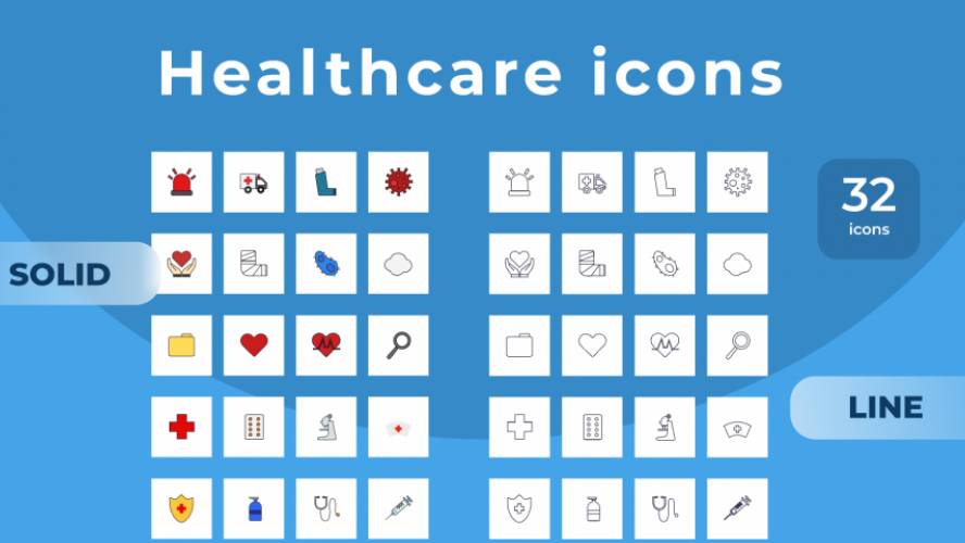 Healthcare icon set Figma Free