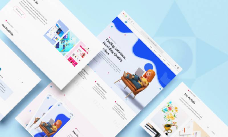 Hero Header Design Figma Web Ui Kit