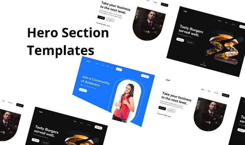 Hero Section Templates Figma Free Resource