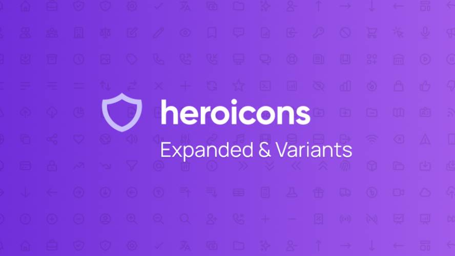 HeroIcons (Expanded icons) - With variants Figma Template