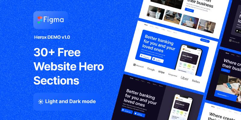Herox Website Hero Section Figma Template