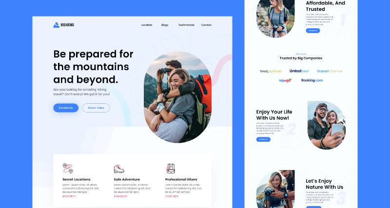 Highking - Hiking & Outdoor Landing Page figma template