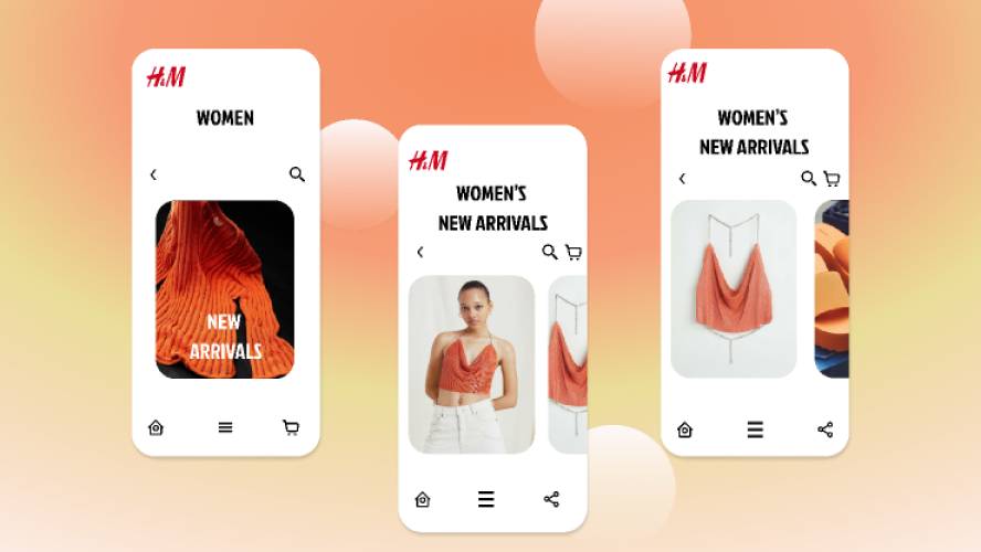 H&M New Collection Mobile App Concept