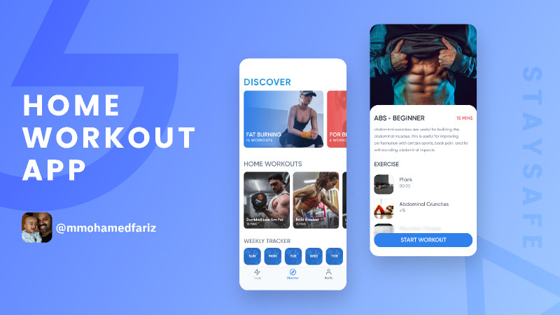 Home Workout App - Freebie Figma