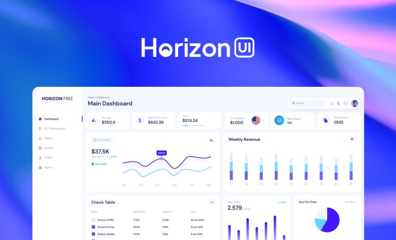 Horizon UI - Trendiest Open Source Figma Admin Template