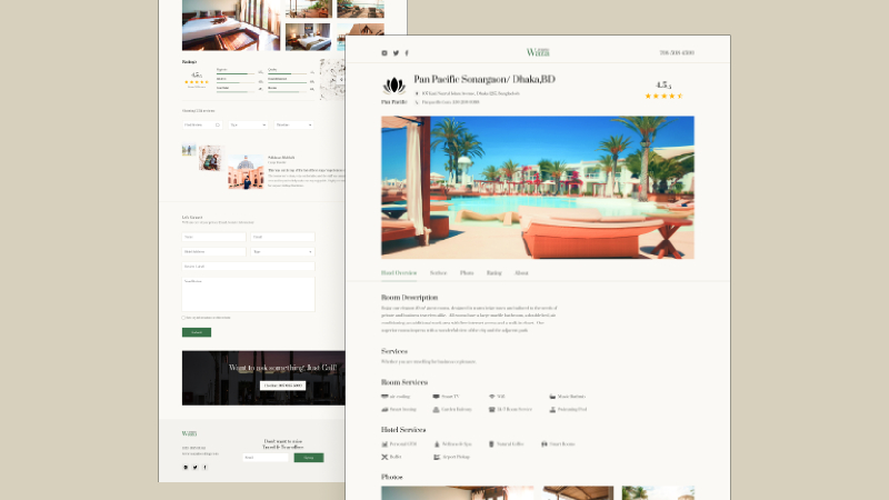 Hotel Details Page Figma Free Template