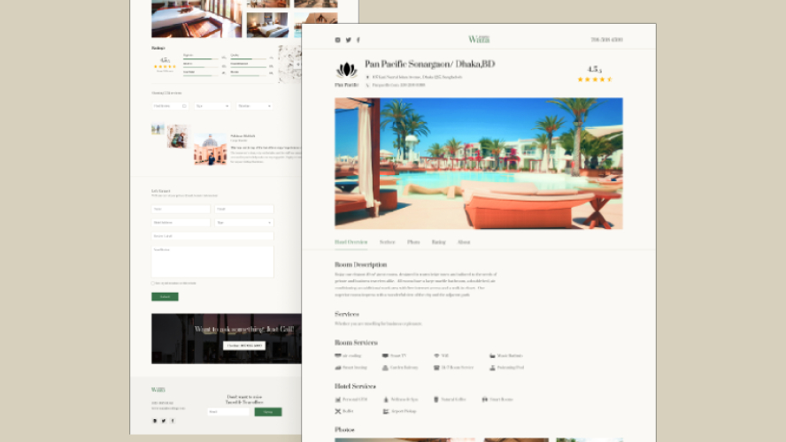 Hotel Details Page Figma Free Template