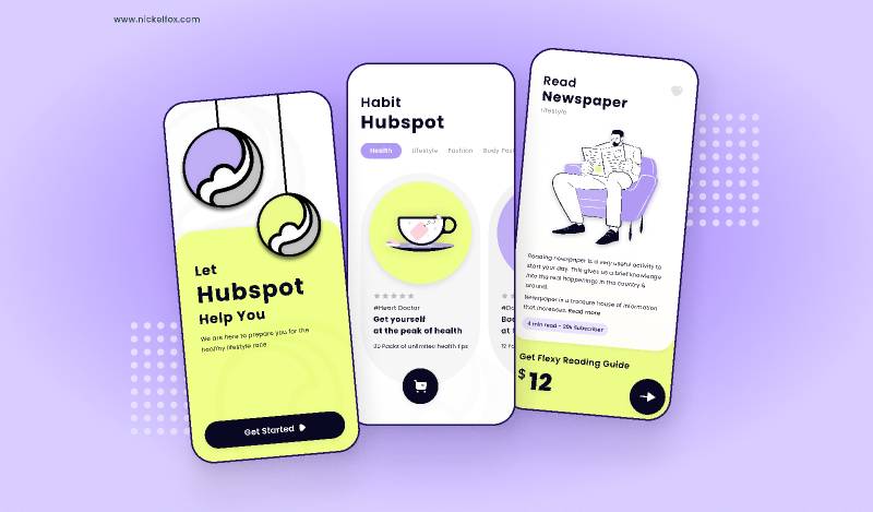 Hubspot - Healthy Lifestyle Figma Mobile Template