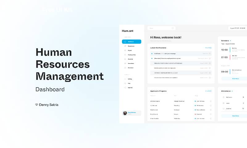 Human Resources Management Dashboard Figma Template