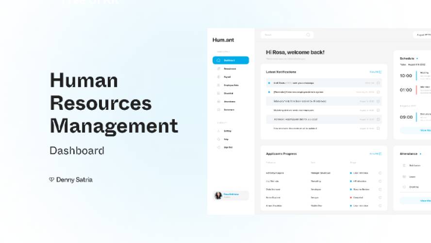 Human Resources Management Dashboard Figma Template