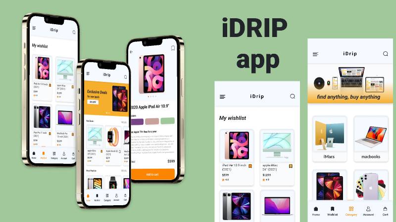 I drip e-commerce app Figma Template