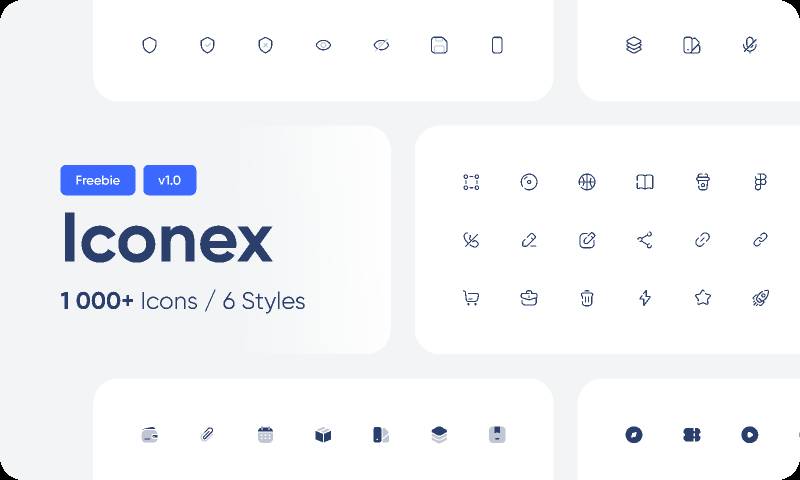 Iconex - Freebie icons figma template