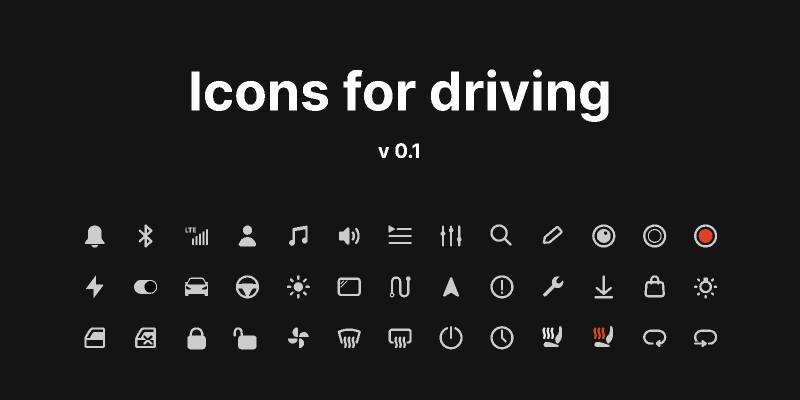 Icons for driving figma template