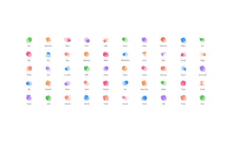 Icons Free Glassmorphism Figma Template