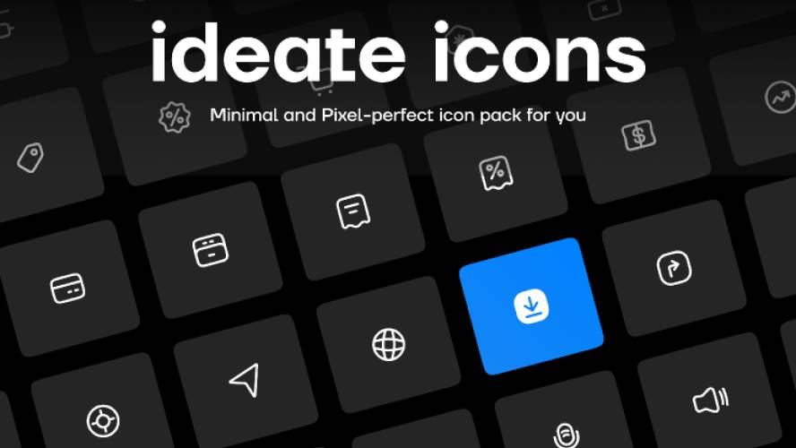 ideate icons - minimal icon pack figma template