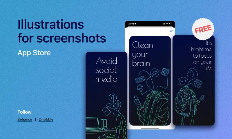 Illustrations for Screenshots Figma Template