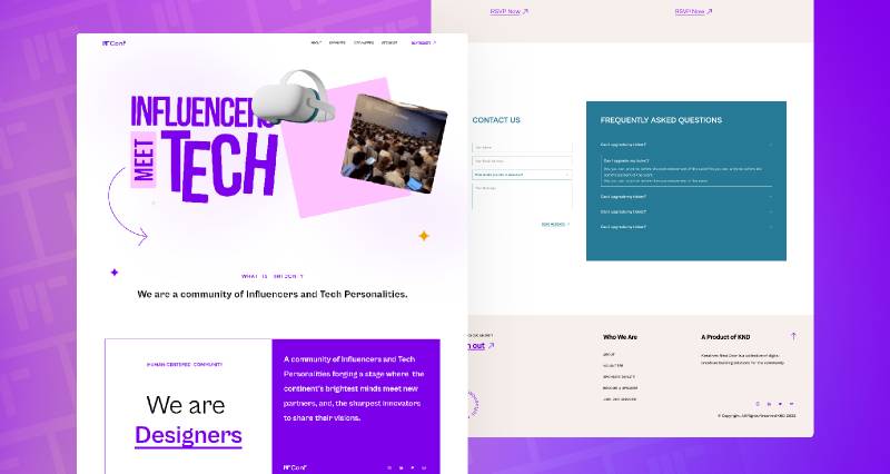 Influencer Meet Tech Figma Website Template