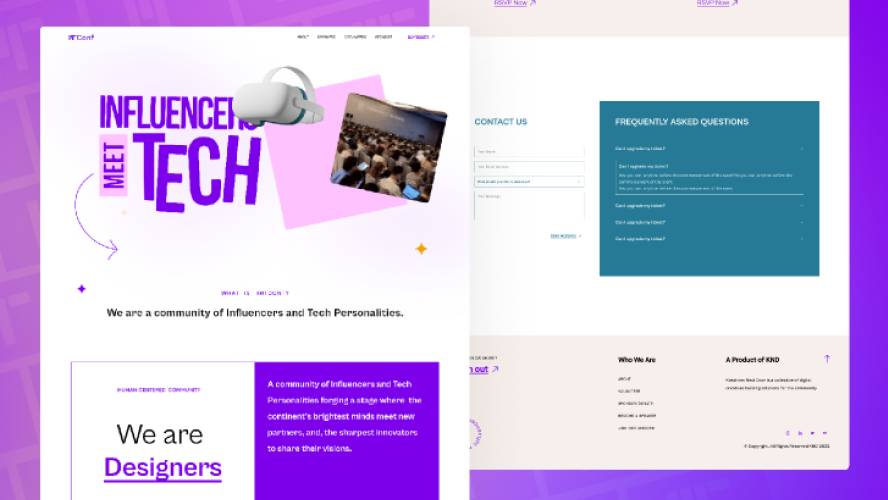 Influencer Meet Tech Figma Website Template