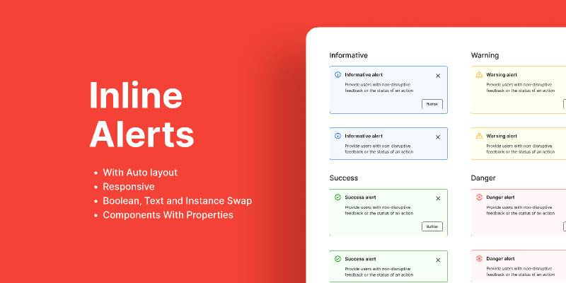 Inline Alerts - Free Figma UI Kit
