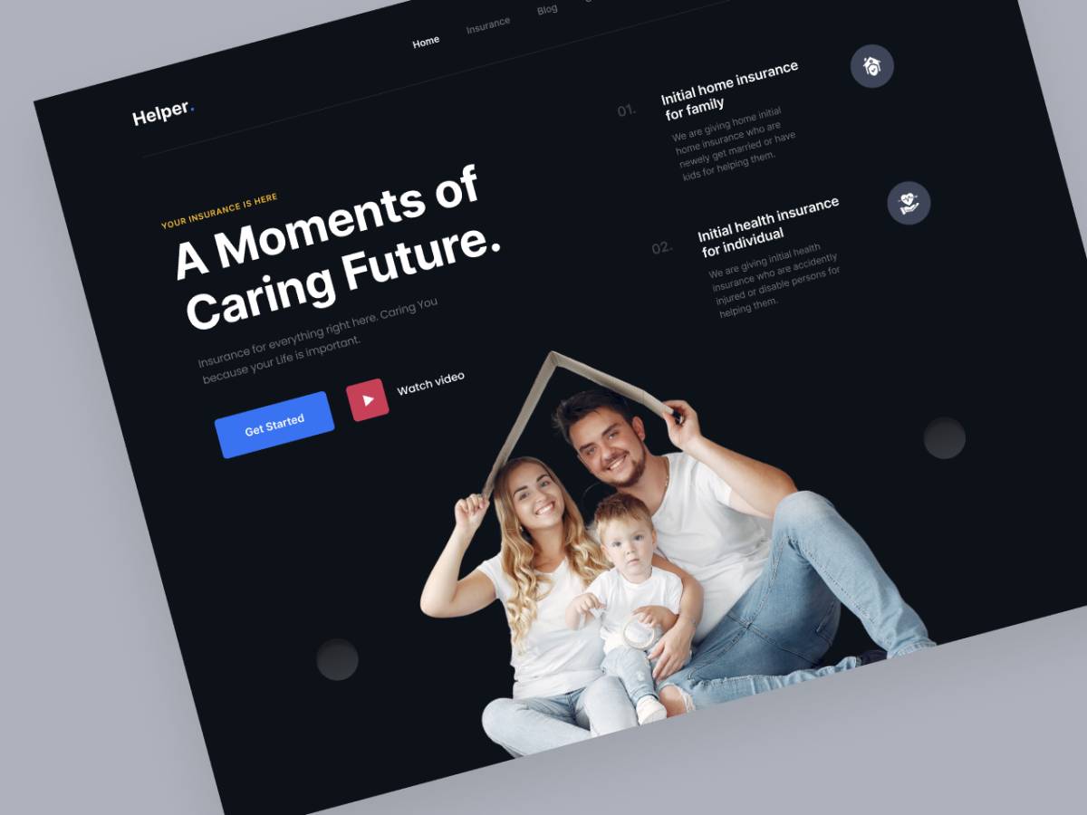 Insurance Company Website - Header Figma Template