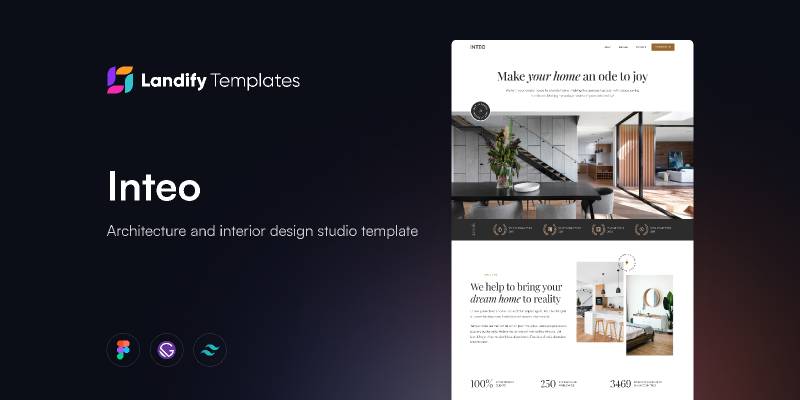 Inteo - Architecture and Interior Design Studio Figma Template