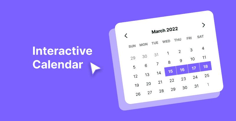 Interactive Calendar Figma Ui kit