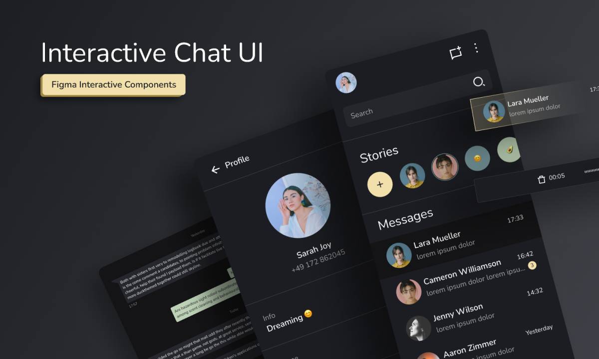 Interactive Chat UI Figma Template