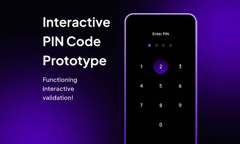 Interactive PIN Code Prototype Figma Template