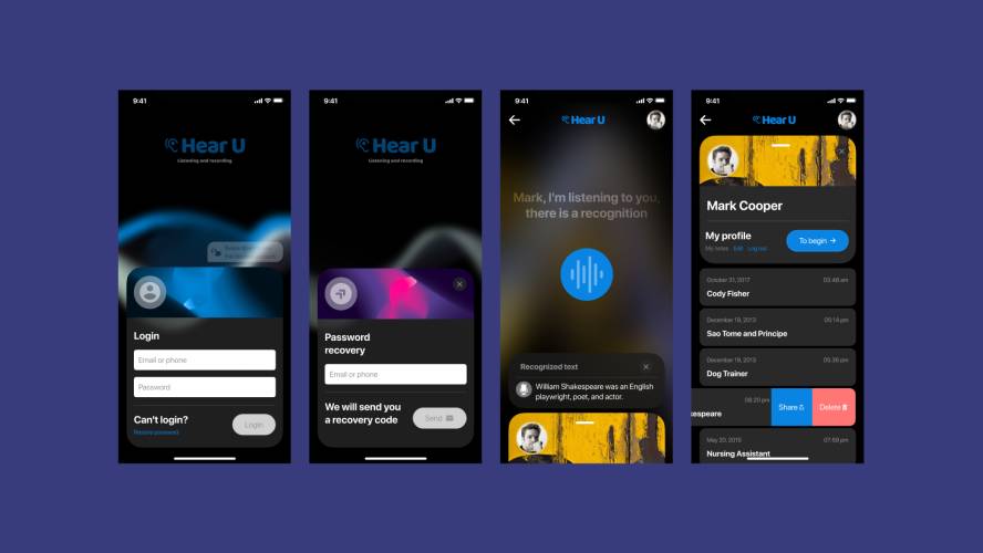 Interactive prototype Music Figma Mobile Template