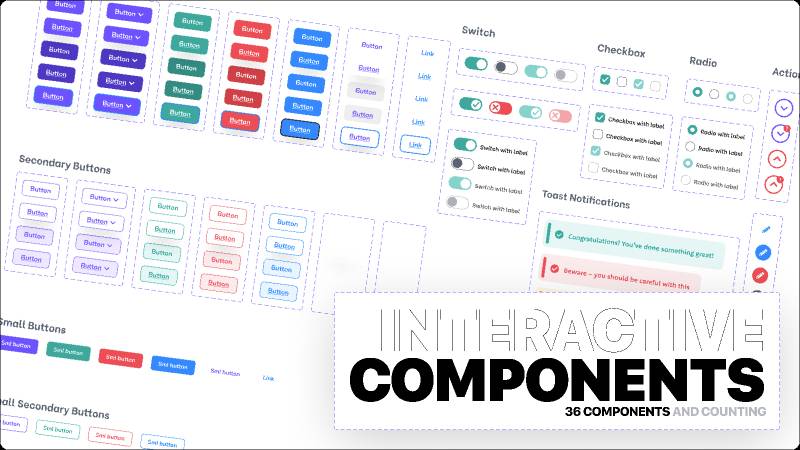 Interactive UI components figma free