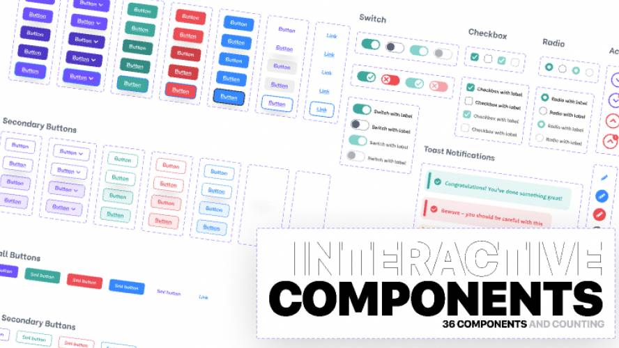 Interactive UI components figma free