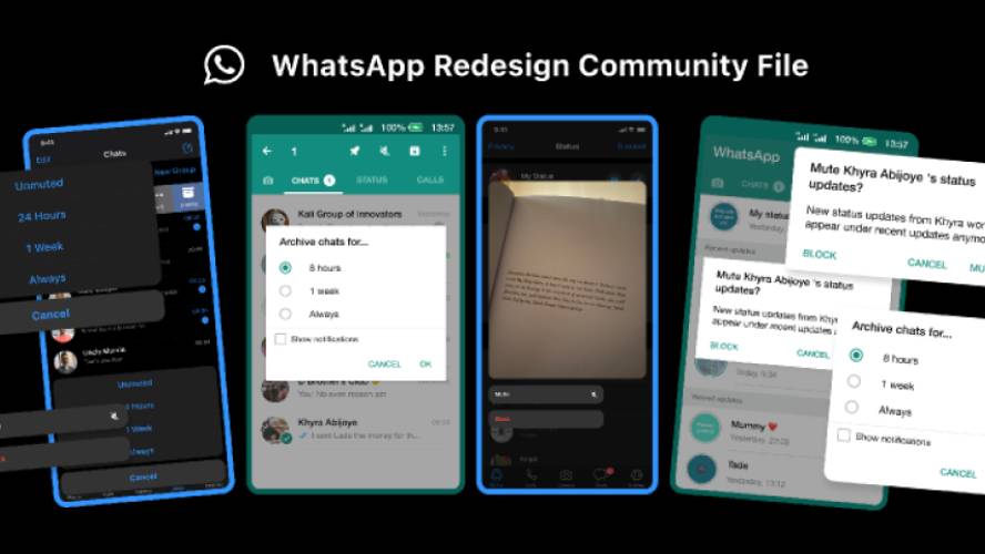 Interactive WhatsApp Redesign - Android & iOS Figma Template