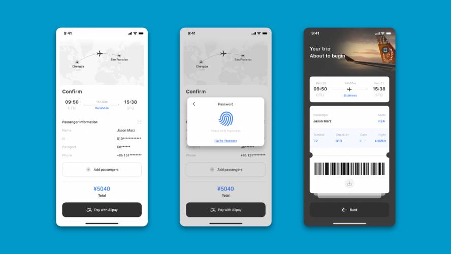Interface/booking ticket/exercise figma free