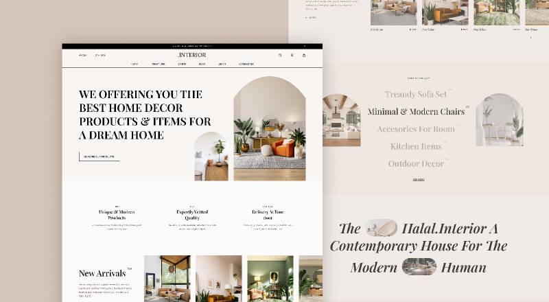 Interior website design figma template