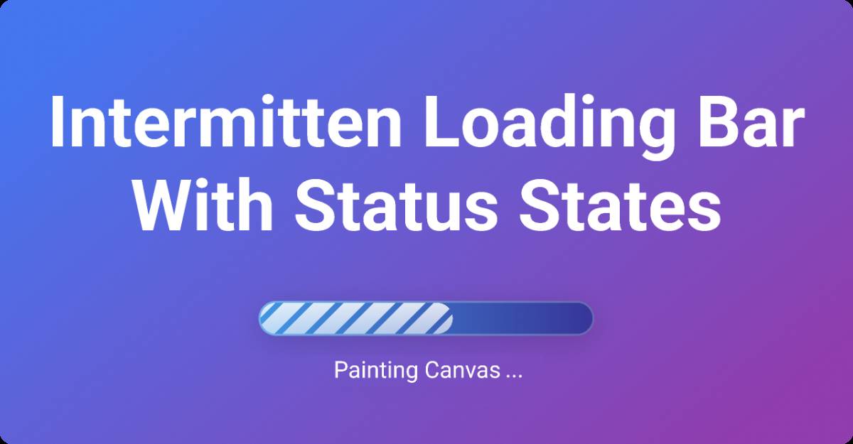 Intermittent Loading Bar With Status States Figma