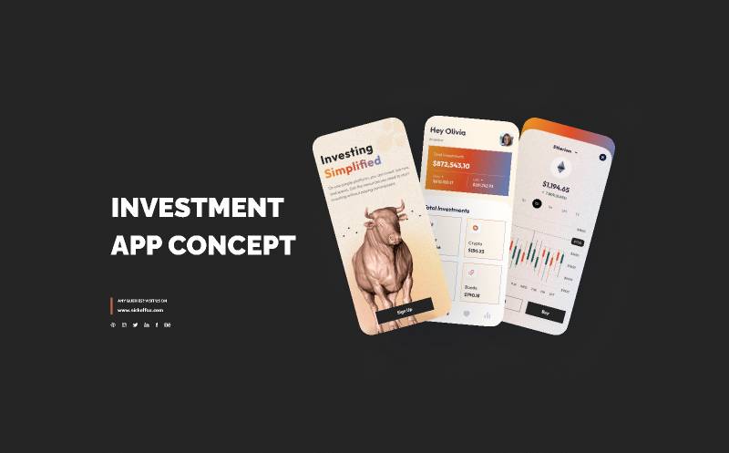 Investment App Free Figma Mobile Template