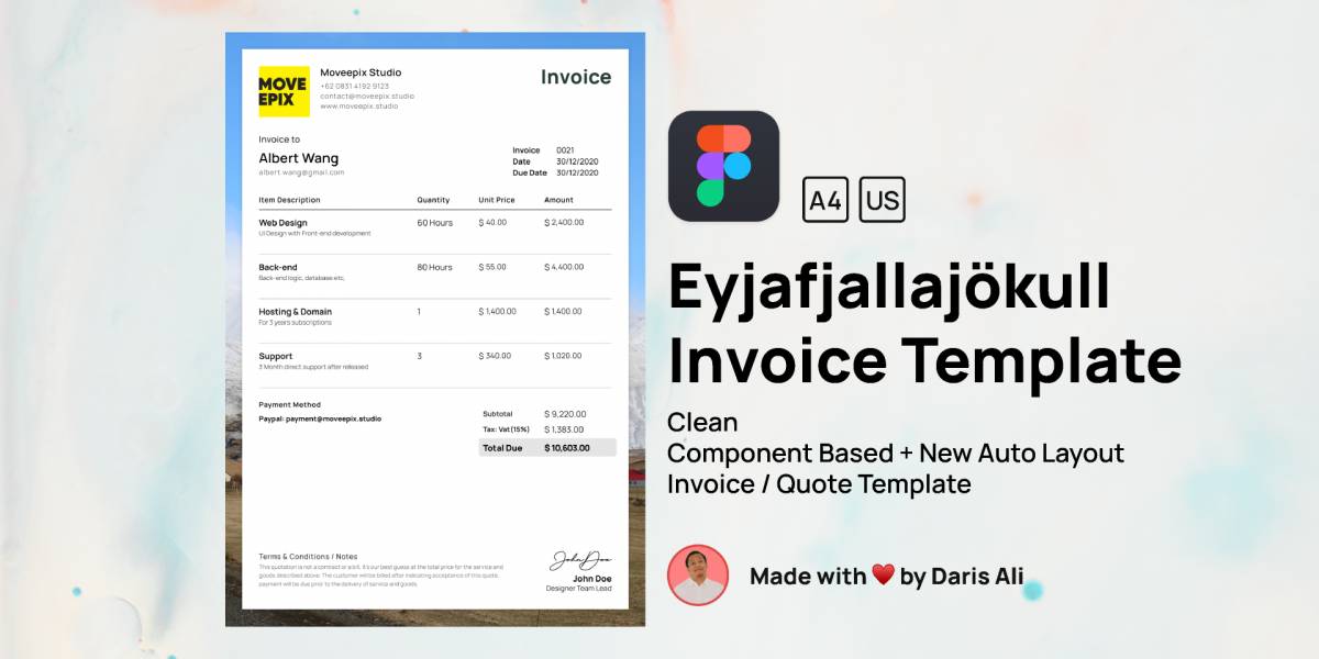 Invoice Template Figma free