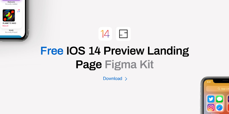 iOS 14 Preview Landing Page Figma