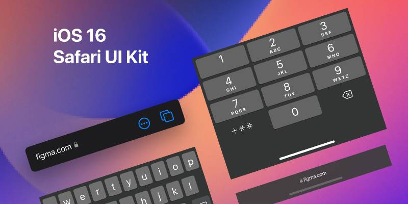 iOS 16 Safari UI Kit for Figma Free Download