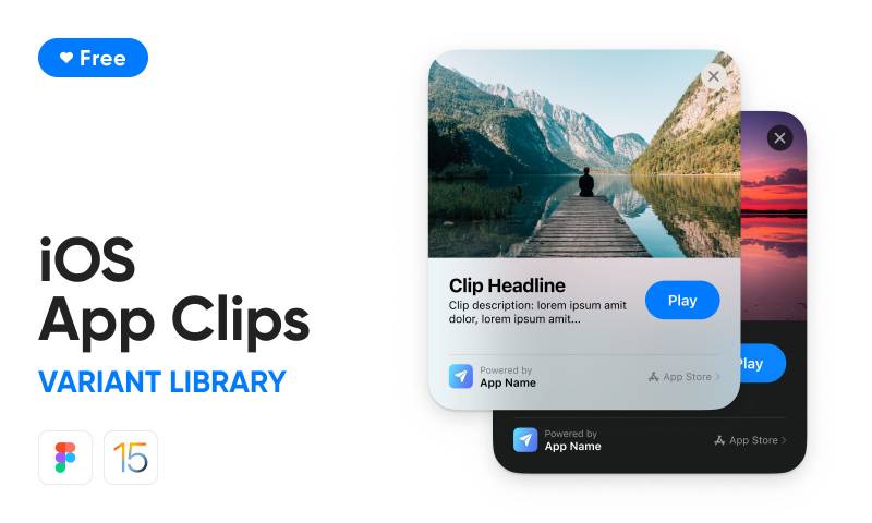iOS App Clips (Free Community Download) Figma Template