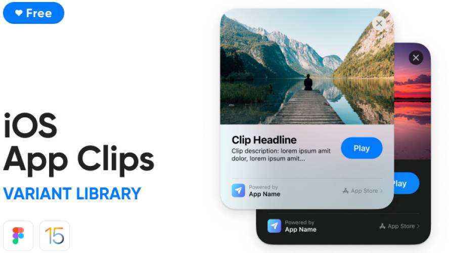 iOS App Clips (Free Community Download) Figma Template