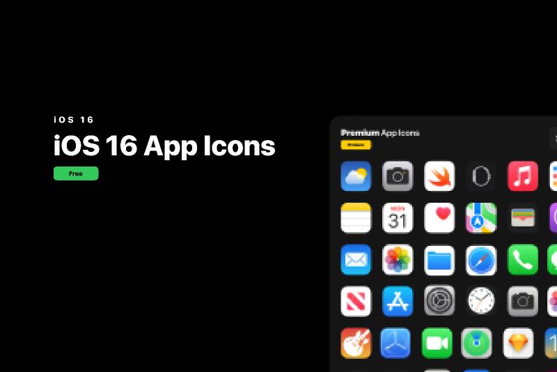 iOS App Figma Icons Set - Free