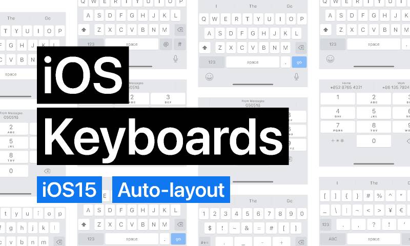 iOS Keyboards figma template