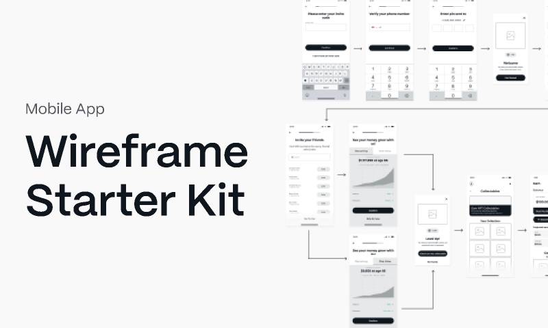 IOS Mobile App Wireframe Starter Kit Figma Template