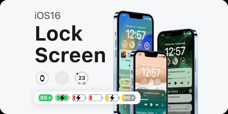 iOS16 LockScreen Figma Ui Kit